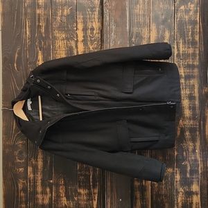 Kenneth Cole wool blend soft shell hooded jacket